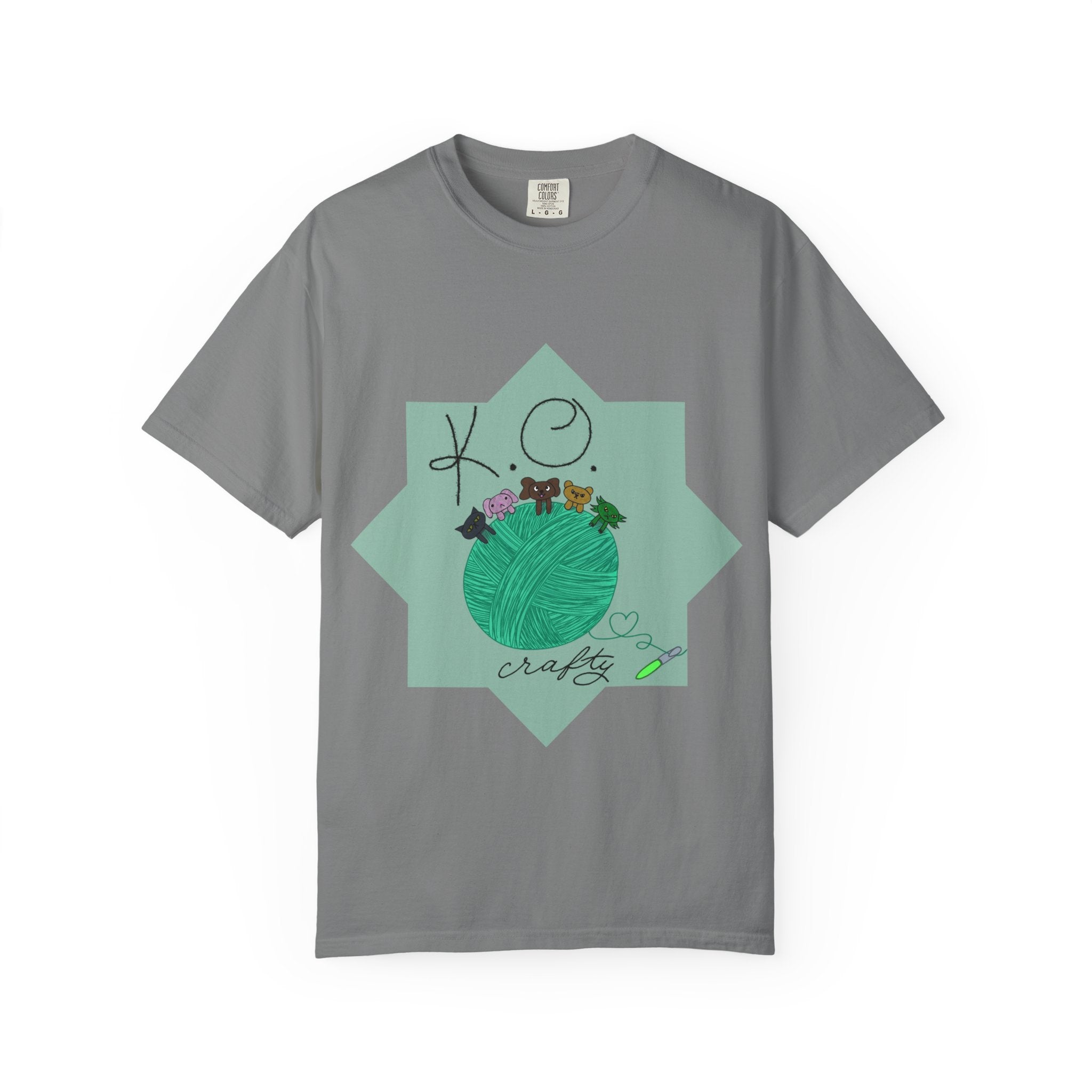 Knitting Joy T‑Shirt — KO Crafts Green Yarn Graphic Tee