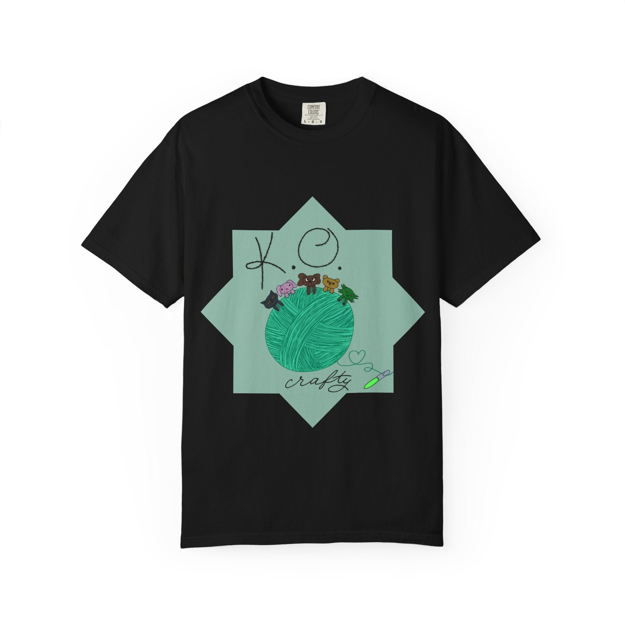 Knitting Joy T‑Shirt — KO Crafts Green Yarn Graphic Tee