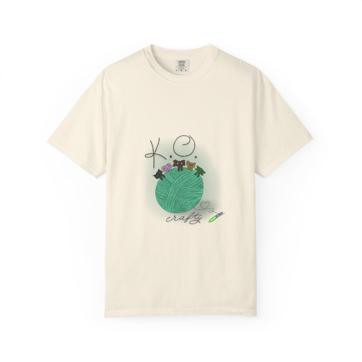 Knitting Joy T‑Shirt — KO Crafts Green Yarn Graphic Tee