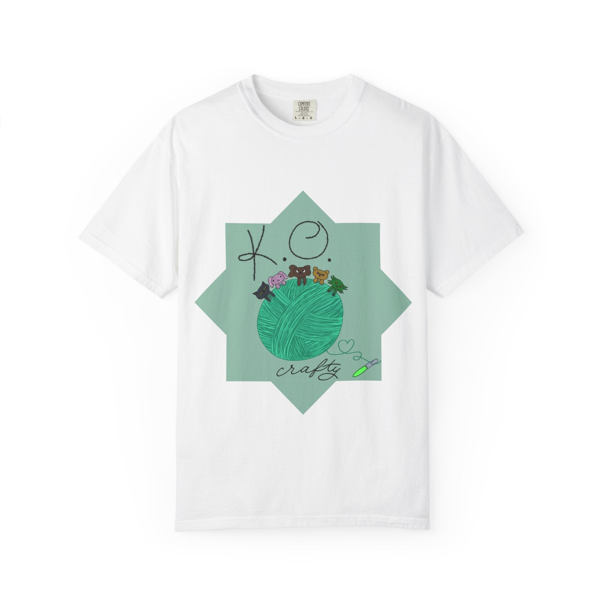 Knitting Joy T‑Shirt — KO Crafts Green Yarn Graphic Tee