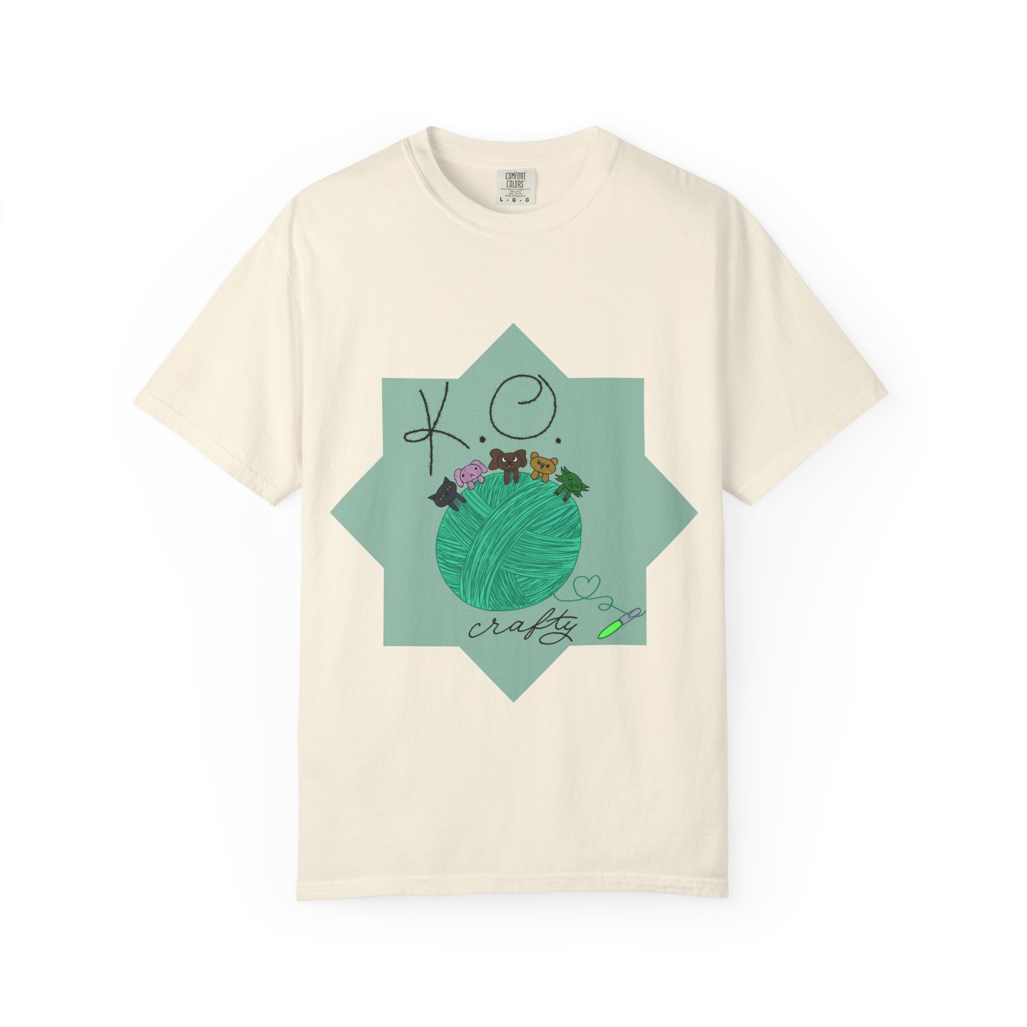 Knitting Joy T‑Shirt — KO Crafts Green Yarn Graphic Tee