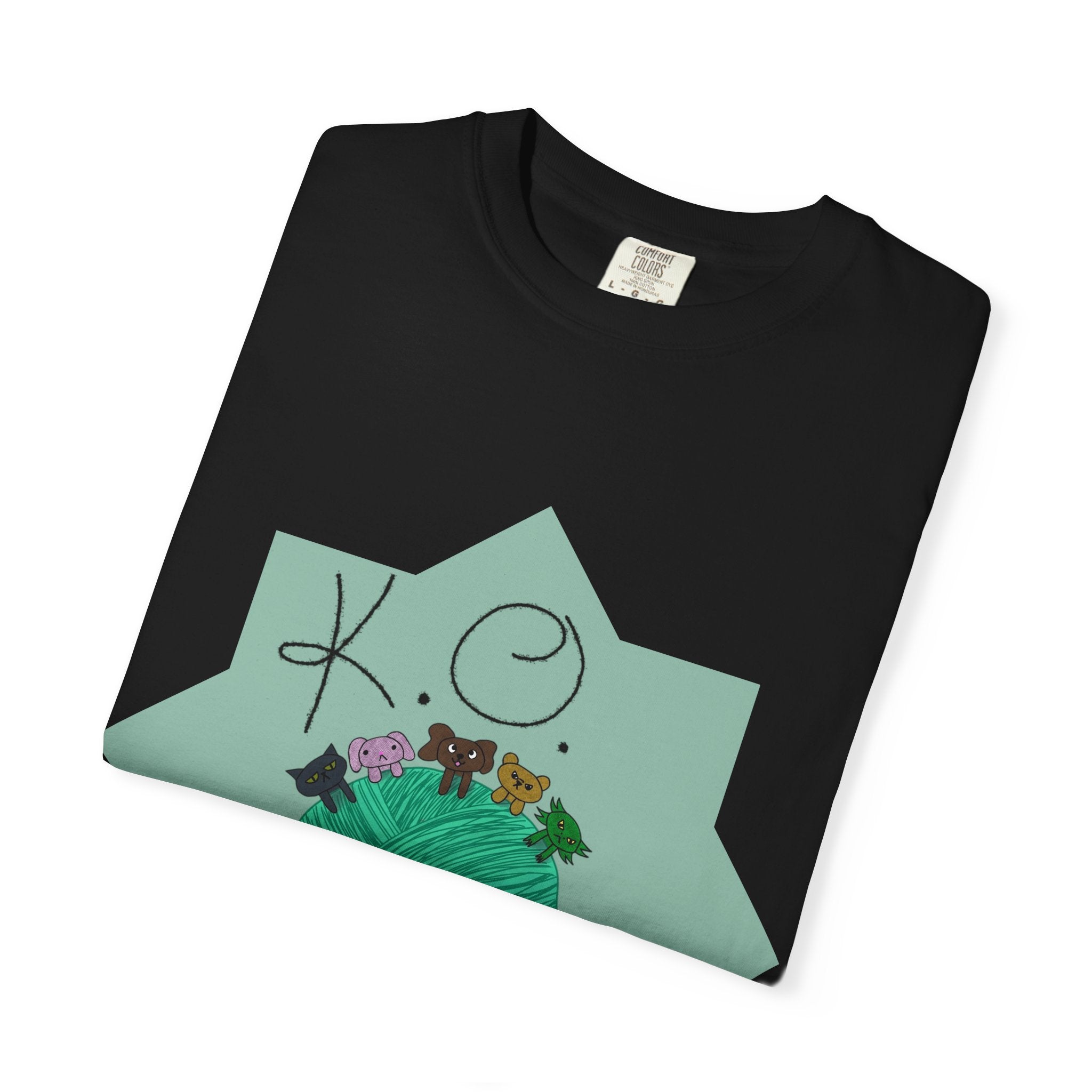 Knitting Joy T‑Shirt — KO Crafts Green Yarn Graphic Tee