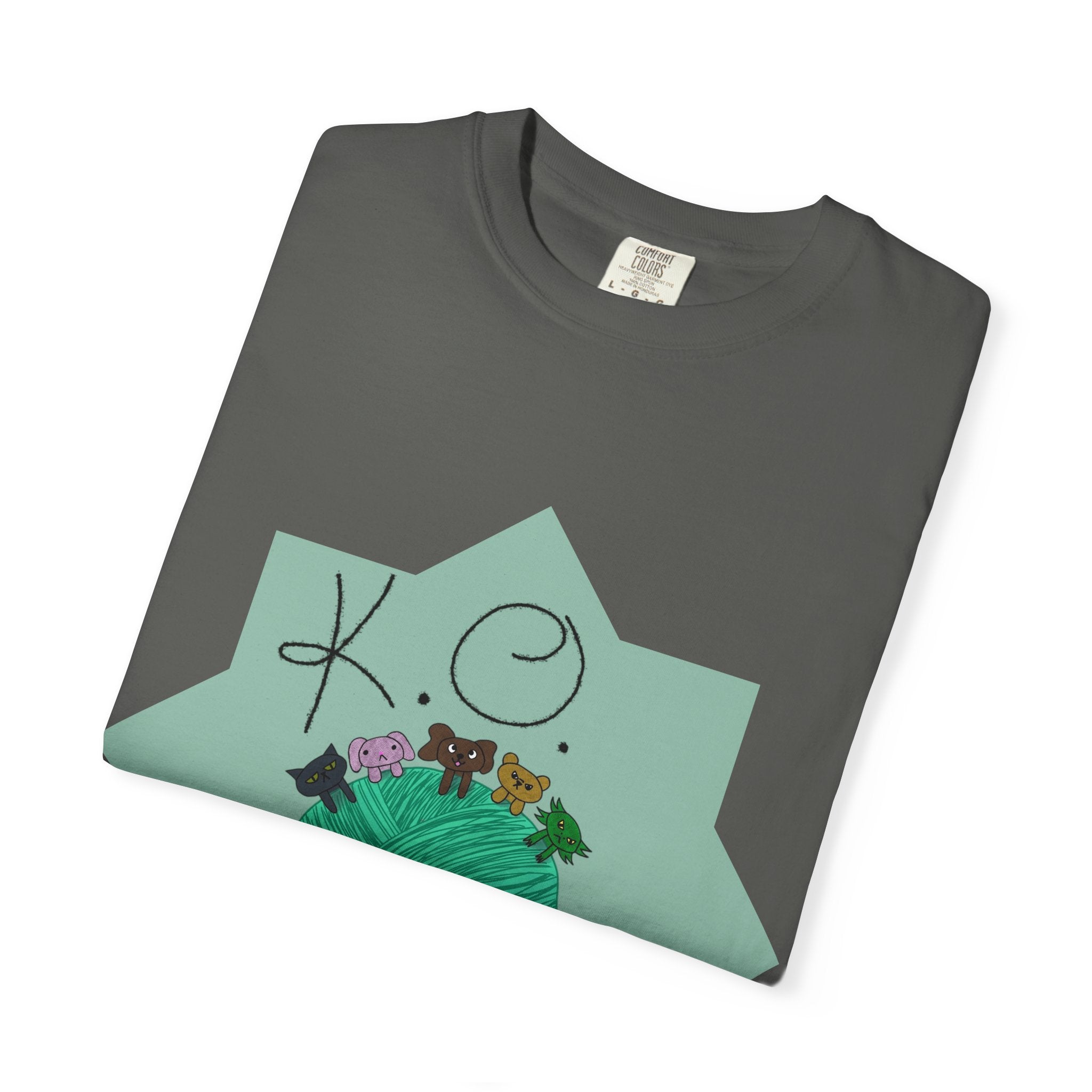 Knitting Joy T‑Shirt — KO Crafts Green Yarn Graphic Tee