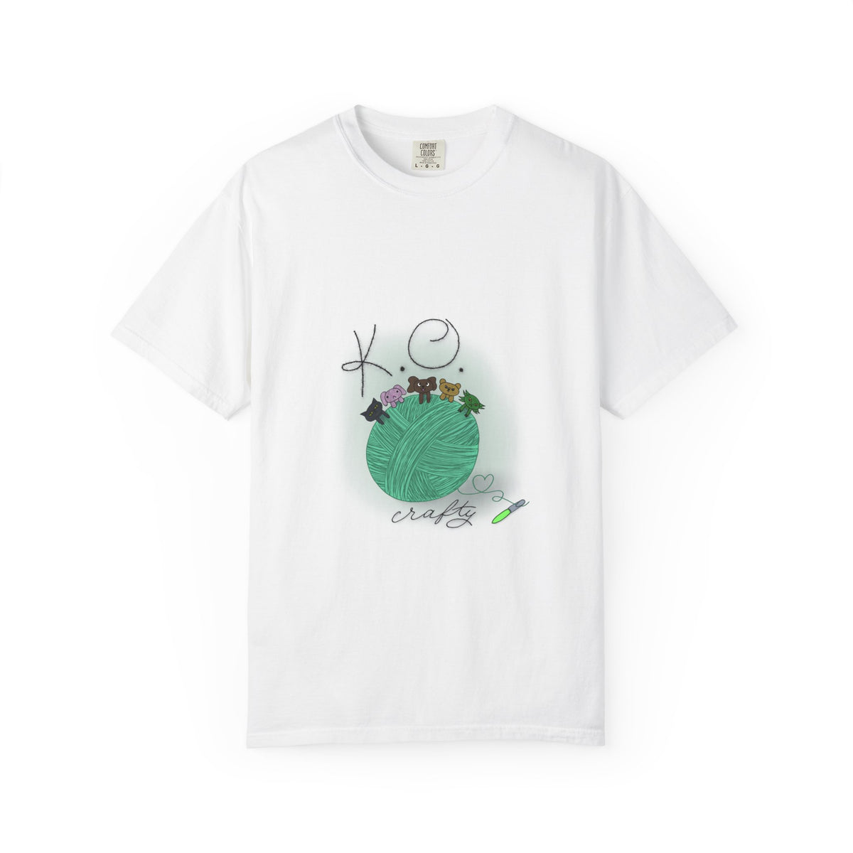 Knitting Joy T‑Shirt — KO Crafts Green Yarn Graphic Tee