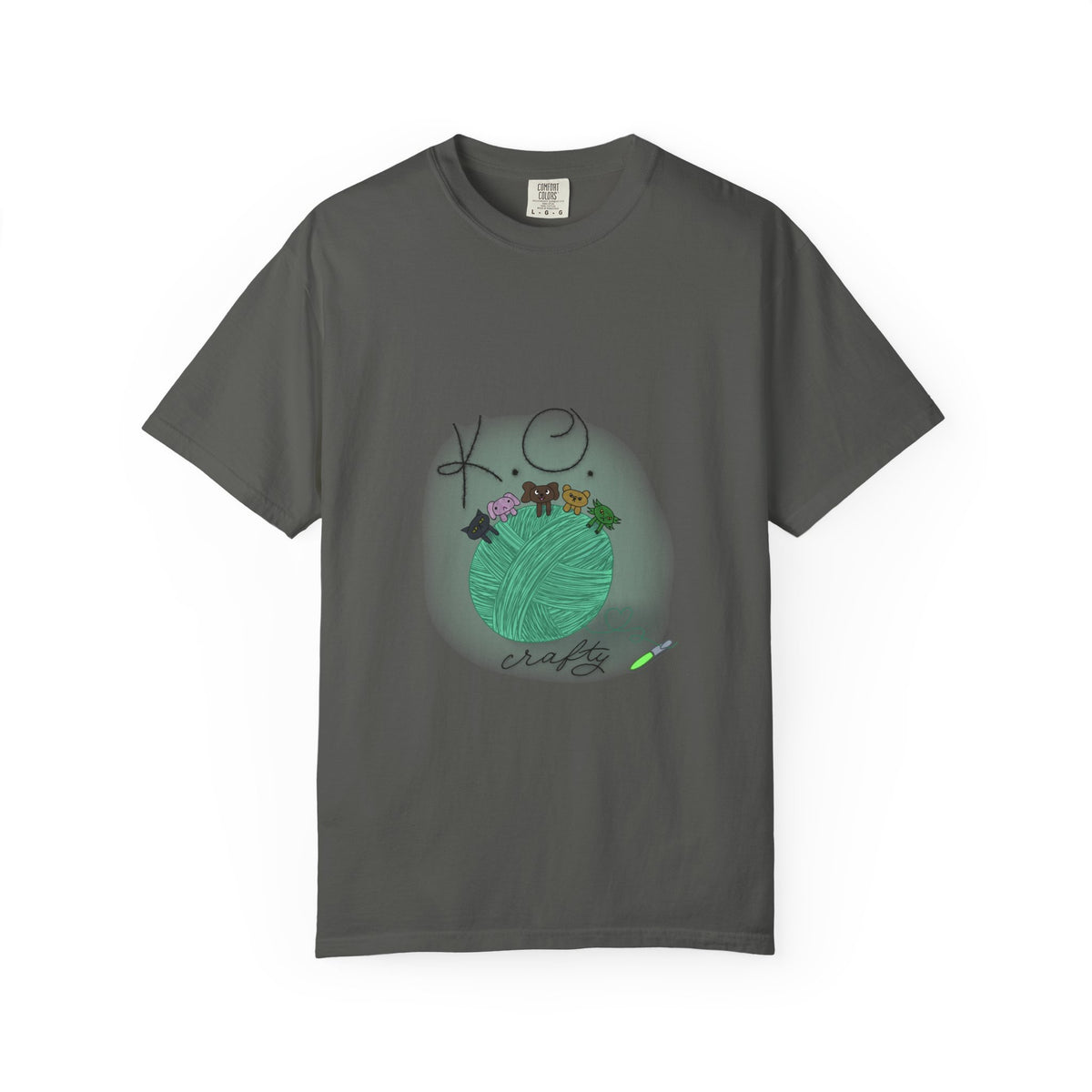 Knitting Joy T‑Shirt — KO Crafts Green Yarn Graphic Tee
