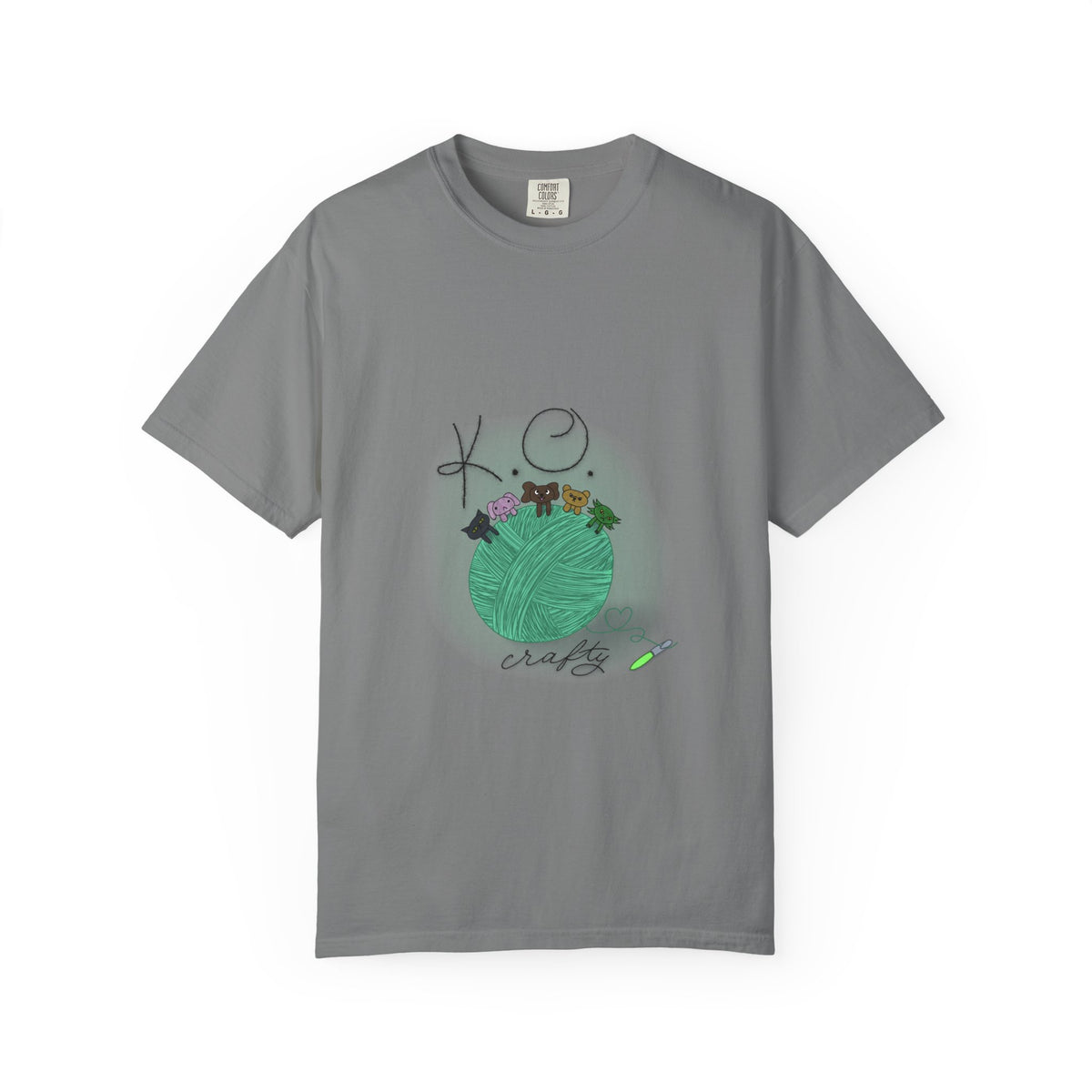 Knitting Joy T‑Shirt — KO Crafts Green Yarn Graphic Tee
