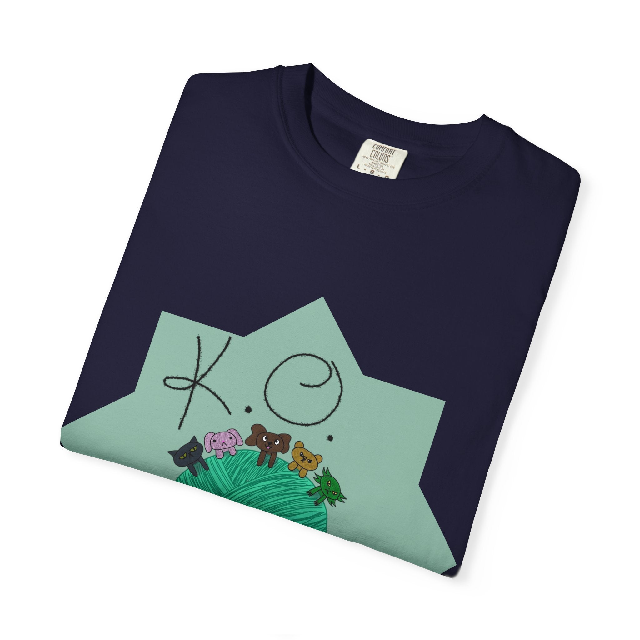 Knitting Joy T‑Shirt — KO Crafts Green Yarn Graphic Tee