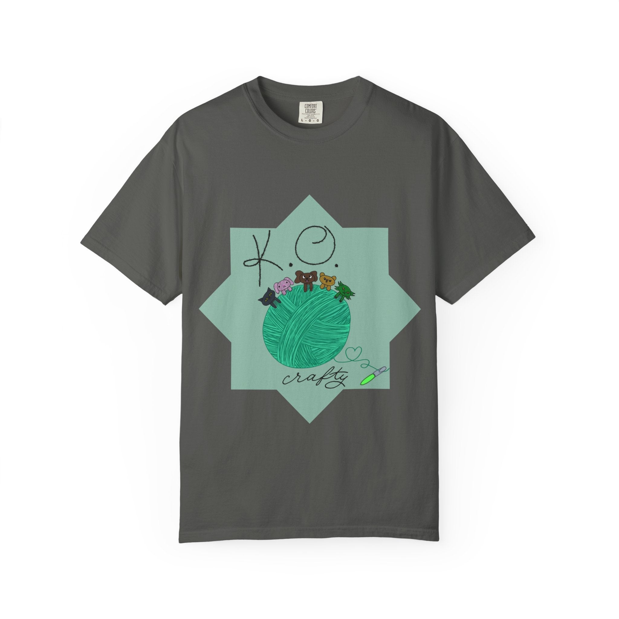 Knitting Joy T‑Shirt — KO Crafts Green Yarn Graphic Tee